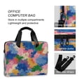 thumbnail image 4 of 16" Laptop Briefcase for Work Travel Laptop Shoulder Bag Carrying Handbag Laptop Case Colorful Splashes and Brushstrokes, 4 of 8