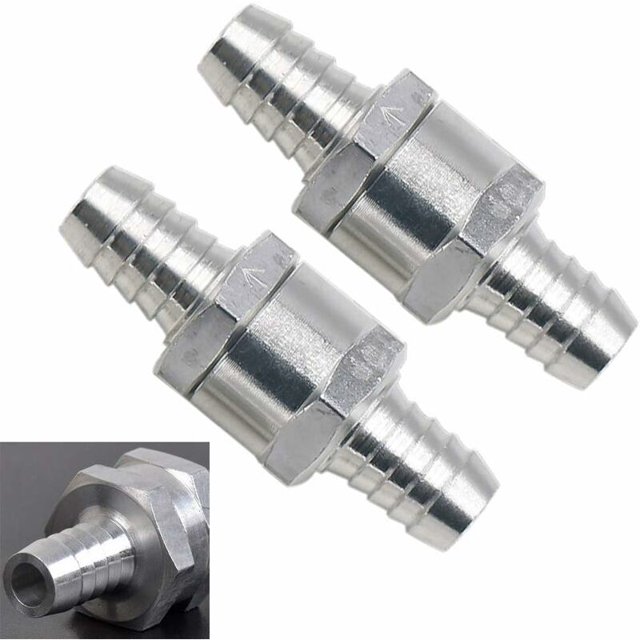 Válvula de retención de válvula de combustible de aluminio, válvula de retención de gasolina diésel sin retorno (12mm, 2 uds.), para sistemas de combustible de baja presión de carburador