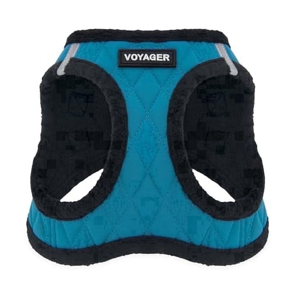 Voyager Step-In Plush Dog Harness – Soft Plush, Step In Vest Harness for Small and Medium Dogs by Best Pet Supplies - Harness (Turquoise Plush), XS (Chest: 13 - 14.5")