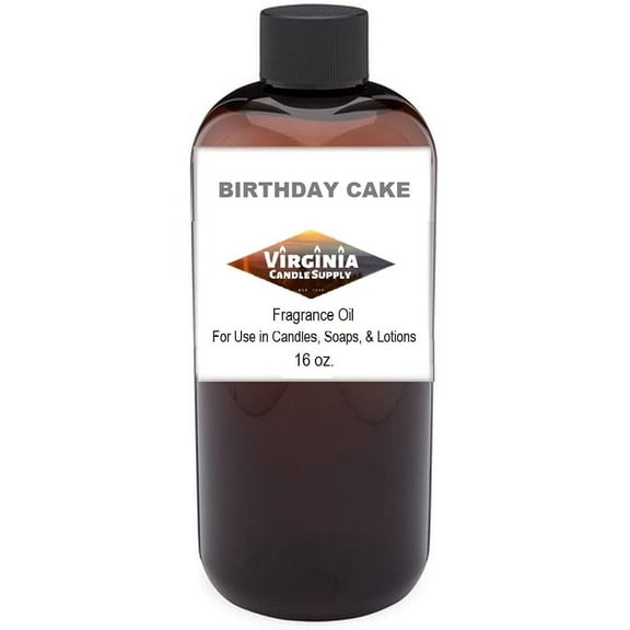 Birthday Cake Fragrance Oil 16 oz Bottle for Candle Making, Soap Making, Tart Making, Room Sprays, Lotions, Car Fresheners, Slime, Bath Bombs, Warmers