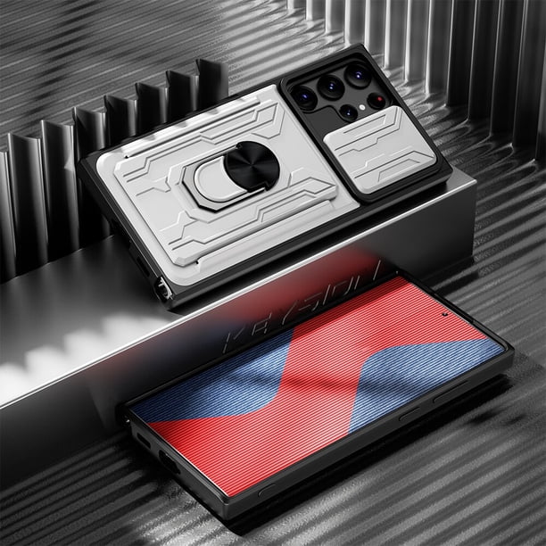 KEYSION-funda a prueba de golpes para Samsung S22 Ultra, 5G, S23 +, S21 FE, Note 20, bolsa de tarjeta, protección de cámara, funda de teléfono para Galaxy A54, A14 Fivean unisex