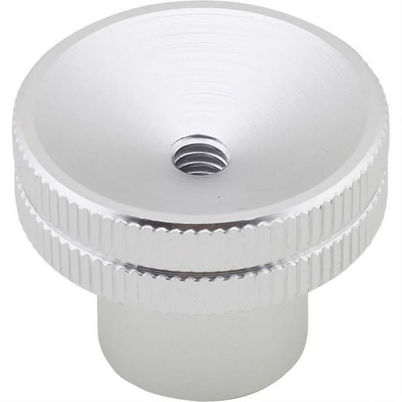 Speedway Motors Aluminum Air Cleaner Nut for 5/16 Inch Stud with O-Ring Seal, Easy Grip Design for removal without tools, Silver Finish, 1-1/4-Inch-Tall Universal Fit