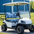 thumbnail image 2 of Garronmavis Blue Lightening Universal Golf Cart Elastic Seat Covers Smooth Surface Polyester Golf Cart Replacement Seat Cover for Outdoor Protection Interior Accessiores, 2 of 6