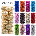 thumbnail image 2 of 24 piezas de bolas de Navidad de 4 cm para colgar en fiestas, juego de bolas de plástico para decoración de árbol de Navidad, regalos de Año Nuevo 2024 para el hogar, 2 of 5