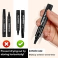 thumbnail image 4 of Eyebrow Pen Upgraded 4 Fork Tip Eye Brow Pencils for Women with Spoolie Brush, #5 Black, 4 of 9