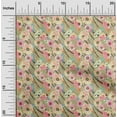 thumbnail image 1 of oneOone Cotton Poplin Twill Greenish Beige Fabric Florals Fabric For Sewing Printed Craft Fabric By The Yard 56 Inch Wide, 1 of 4