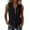 Black, variant on Womens Summer Tops V Neck Collared Shirts Dressy Casual Ribbed Tank Top with Zipper Loose Fit