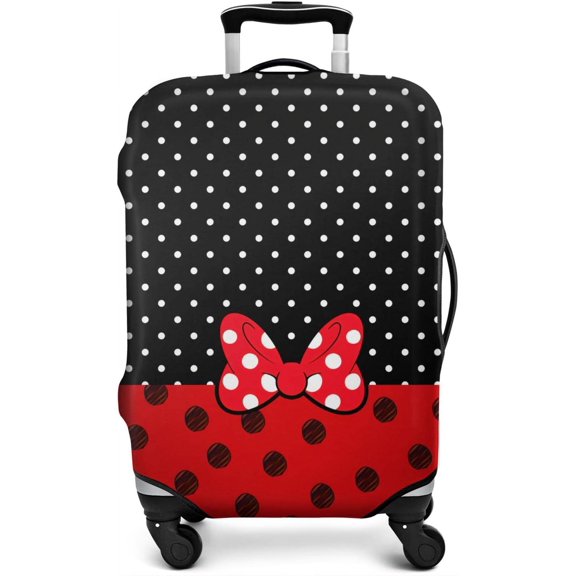 Luggage Cover Protector Washable Suitcase Cover Baggage Covers Fit 18-20 Inch Luggage (Red Bow)