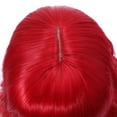thumbnail image 4 of RightOn 14" Bright Red Wig Short Curly Wig with Bangs Red  Wig Synthetic Wig Women Girls Red Wig with Wig Cap, 4 of 6