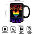 thumbnail image 3 of Funny Coffee Mug The Lord Is My Shepherd And He Knows I''m Gay Coffee Tea Cups Colors Homosexual Lesbian Elegant Ceramic Mugs Gifts for Dad Adults Family Retirement 11oz Black, 3 of 6