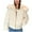 White, variant on Xdegoge Cropped Padded Jacket for Women Full Zip Button Down Faux Fur Hooded Puffer Jackets with Pocket Stand Collar Warm Solid Color Casual Quilted Coat 2025 Winter Overcoat