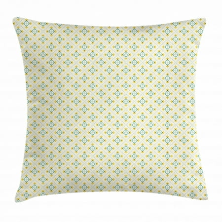 Yellow And Blue Throw Pillow Cushion Cover Traditional