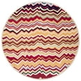thumbnail image 3 of SAFAVIEH Wyndham Joanna Chevron Wool Area Rug, Red/Multi, 7' x 7' Round, 3 of 10