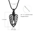 thumbnail image 4 of Angel Wing Heart Cremation Urn Necklace Holds Loved Ones Ashes, Memorial Keepsake Cremation Jewelry Necklace for Women, 4 of 7