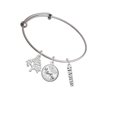 thumbnail image 2 of Delight Jewelry Silvertone Marines Silvertone Let Things Go Tree Charm Bangle Bracelet, 2 of 4