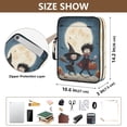 thumbnail image 3 of Haosy Accordion File Organizer Zipper Binder 500 Sheet 6-Tab Expanding File Folder Multi-Pocket 1.2 Inch 3 Ring Little Witch and Vampire on Halloween, 3 of 7