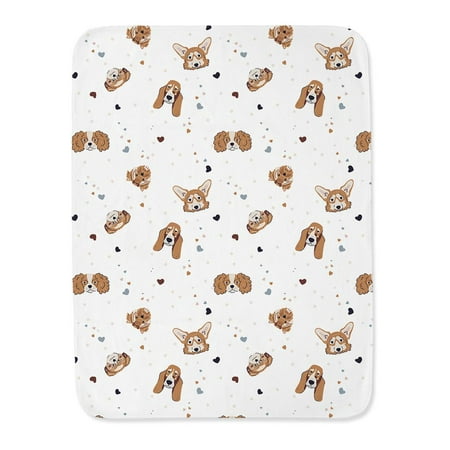 Dog Faces And Hearts Blanket -Image by Shutterstock,