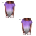 thumbnail image 4 of Camiseta informal con estampado de color caramelo degradado Jumpingount 2021 manga corta mujer CBP388890, 4 of 6