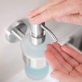 Wall mounted liquid Soap Dispenser Manual Metal bottle for shampoo
