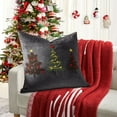 thumbnail image 5 of Kugisaki Velvet Christmas Throw Pillow Cover, Christmas Tree Embroidered Pattern Pillowcase for Festival Parties Soft Cushion Cover for Couches/Chair, 18x18 in, 5 of 6