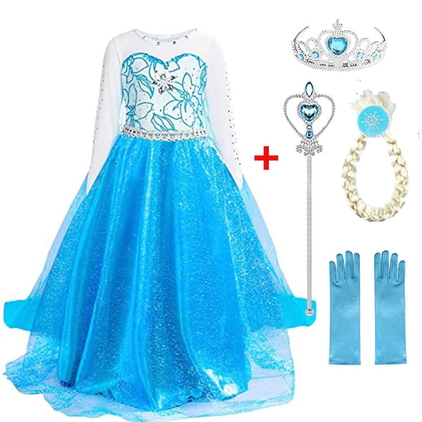 Vestidos de Elsa para niñas, ropa de Cosplay para niños, Vestido de princesa Anna, Vestido de reina de la nieve, Disfraces para niños, fiesta de cumpleaños, Rapunzel Fivean unisex