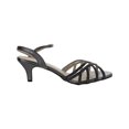 thumbnail image 2 of Benjamin Walk Womens Amara Faux Leather Kitten Heels Silver 12 Medium (B,M), 2 of 3