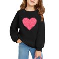 thumbnail image 3 of Dezsed Toddler Baby Girls Long Sleeve Shirts Valentine's Day Printed Shirt Cotton Sweatshirts for Girls Kids Pullover Tops 9-10 Years Black, 3 of 3