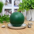 thumbnail image 3 of Zest Candle 2-Piece Ball Candles, 4-Inch, Hunter Green, 3 of 8