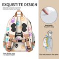 thumbnail image 5 of Cute dog backpack with floral and puppy accents, lightweight backpack, durable backpack for school or travel, 5 of 6