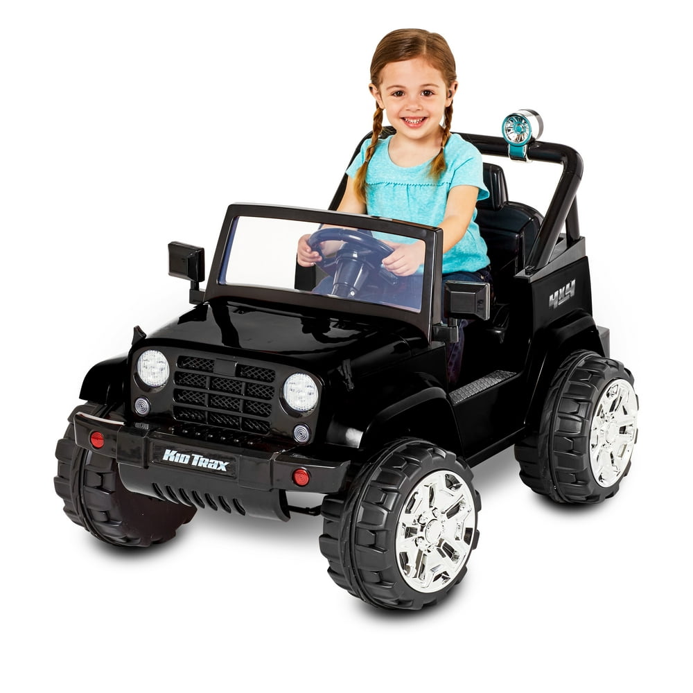 Kid Trax Fun Chaser 6V Battery Powered RideOn, Black