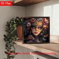 thumbnail image 6 of 2D Flat - 1pc Vintage Mardi Gras Wooden Frame Sign, 12x12 Inch, Festive Carnival Mask Girl Decorative Wall Hanging, Multipurpose Desktop Ornament for Living Room Office Desks, Ideal Holiday Gift,, 6 of 7