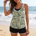 thumbnail image 2 of Busydd Women Swimsuits Bras Tank Tops and Boyshorts 3 Piece Tankinis Swimwear Trendy Beach Floral Print Bathing Suit for Women S, 2 of 7