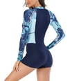 thumbnail image 4 of Qeaghou Womens Swimsuits One Piece Long Sleeve Rash Guard Knee High Bathing Suits Swimsuit Fashion Surfing Athletic Swimwear Fall, 4 of 7