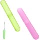 thumbnail image 1 of 2 estuches para cepillos de dientes, estuche portátil para cepillos de dientes, protector para cabezales de cepillos de dientes, apto para viajes, uso doméstico, amarillo + rosa, 1 of 4