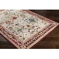 thumbnail image 3 of Hauteloom Goff Boho Floral Living Room Bedroom Multicolor Area Rug - Floral - Bohemian Vintage Look - Oriental Turkish Pattern - White, Beige, Yellow, Red - 5'1" x 7'5", 3 of 9