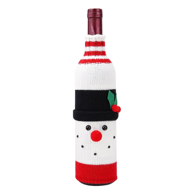 Christmas Acrylic Wine Bottle Covers Santa/Snowman/Reindeer Patterns