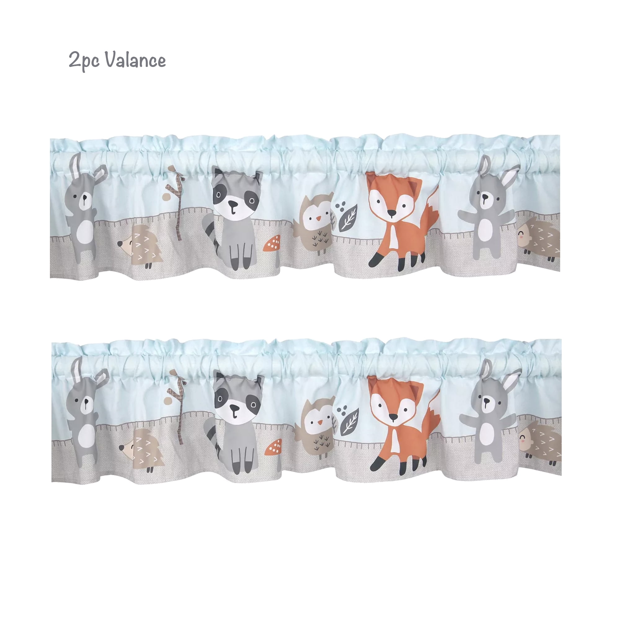 Bedtime Originals Woodland Friends Animals Mint/Gray 5-Piece Crib Bedding Set