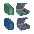 thumbnail image 4 of 2x caja de baraja de cartas coleccionables, caja de tarjetas deportivas, soporte para tarjetas, funda protectora para tarjetas deportivas Azul verde, 4 of 9
