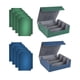 thumbnail image 4 of Caja de 2 barajas de cartas coleccionables con 8 separadores, resistente y duradera. Azul verde, 4 of 9