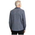 thumbnail image 2 of SiiRoh Men Elderly Adaptive Tee Shirts Open Back with Full Back Overlap Loose Long Sleeve Button-up Shirt for Daily Caring Blue Green L, 2 of 7