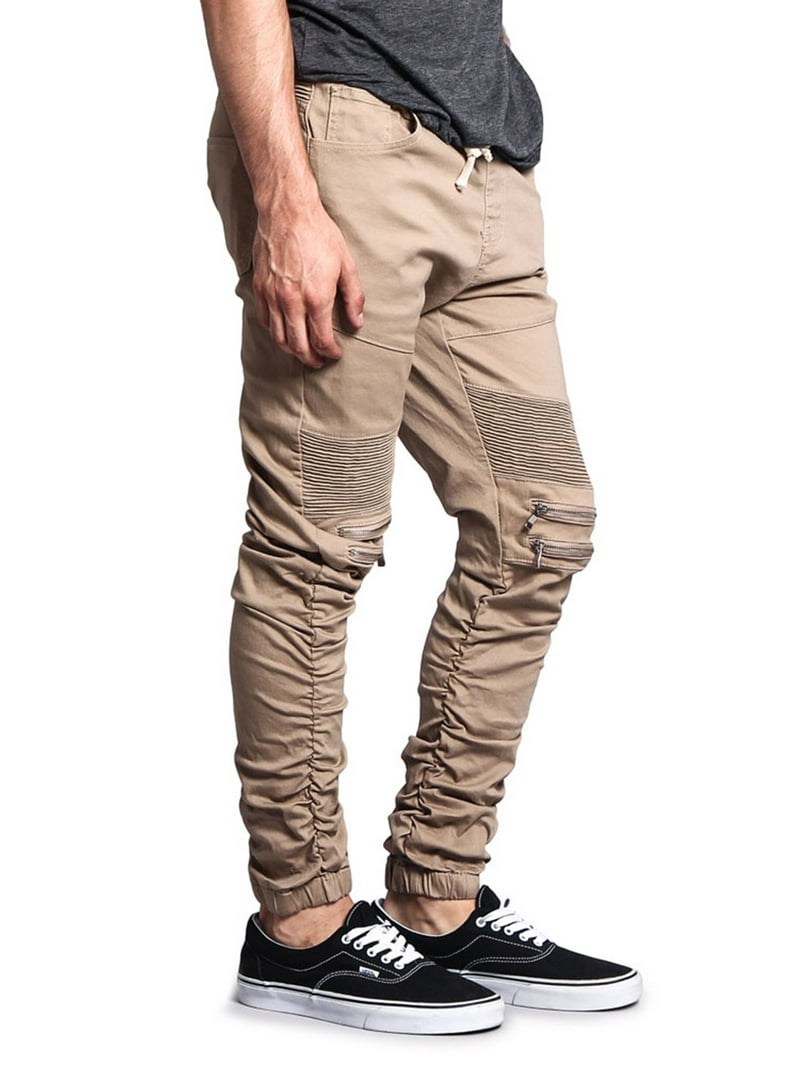 ☆韓国の人気☆OoH AHh☆MULTI JOGGER PANTS☆2色☆ Victorious Men's Scrunch Stacked Biker Twill Jogger Pants