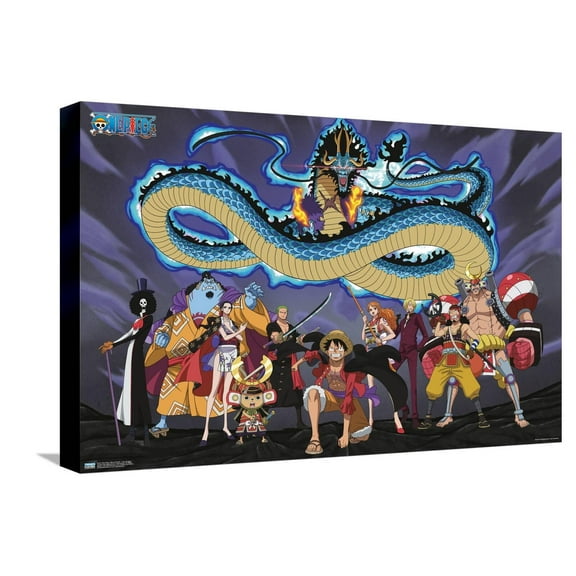 One Piece: Wano Country - Crew Dragon Canvas Wall Poster, 14.725" x 22.375"