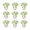 Green, variant on MATROOY 10Pcs 13x13mm Mushroom Bead Smiling Face Lampwork Spacer Loose Bead-Dark Red