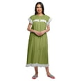 thumbnail image 2 of Moomaya Chemise de Nuit Imprimée pour Femme Mi-Mollet en Coton à Manches Courtes, 2 of 6