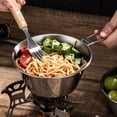 thumbnail image 4 of OULII Camping Equipment Stainless Steel Camping Pot Round Foldable 1 Set 5.5*5.5*2.4in, 4 of 8