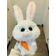 thumbnail image 3 of Conejo de peluche blanco de 30 cm con forma de bola de nieve, conejo kawaii, zanahoria de peluche con orejas móviles, muñeco de dibujos animados, juguete para niños, regalo de cumpleaños, 3 of 5