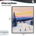thumbnail image 4 of Stupell Industries Farmhouse Snowy Mountain Skiers at Sunset Black Framed Giclee Art, 11 x 14, by The Prints Vibe, 4 of 8