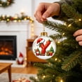 thumbnail image 2 of PLPPYFS Light Up Christmas Ornament, Christmas Holiday Letter Acrylic Ball with Warm LED, Mini Holiday Christmas Tree Hanging Decoration with Letter Scene Lighted for Window Xmas, 2 of 5