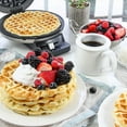thumbnail image 2 of Waffle Maker, 1250W Round Classic Waffle Iron, 5-Setting Adjustable Browning Control, WMR-CANAS, Brushed Stainless, 2 of 8