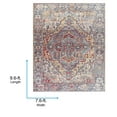 thumbnail image 4 of Livabliss Area Rugs for Living Room, 7x9 Iris Traditional Rust Rug, Bedroom Dining Room Home Decor Stain Resistant Carpet (7'6" x 9'6"), 4 of 8